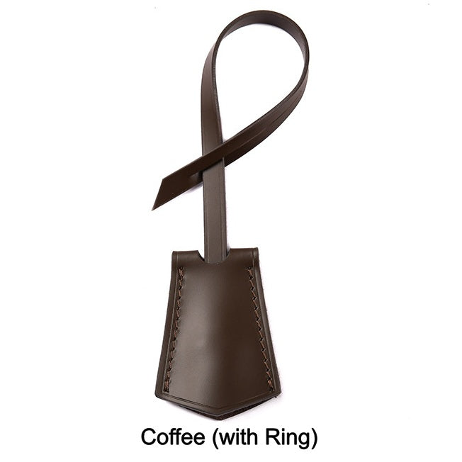 Genuine Leather Key Bell Clochette Vachetta, Patina, Black, Coffee, Purse Bag Charm, Cowhide Handbag Pendant Decoration Personalized Leather Purse Charm