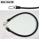 Genuine Rolled Leather Bag Strap, 70cm Length, Compatible with Speedy HandBag, Patina Vachetta Black Coffee Dark Brown, Shoulder Bag Strap, Silver Golden Hardware