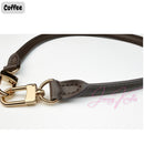 Genuine Rolled Leather Bag Strap, 70cm Length, Compatible with Speedy HandBag, Patina Vachetta Black Coffee Dark Brown, Shoulder Bag Strap, Silver Golden Hardware