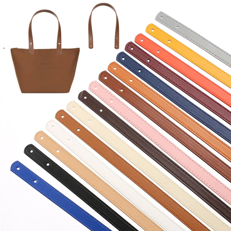 2 Pcs Bag Belt Lady Shoulder Bags Handle Detachable Pu Leather Handles Replacement Handbag Handle Strap Band Purse Strap