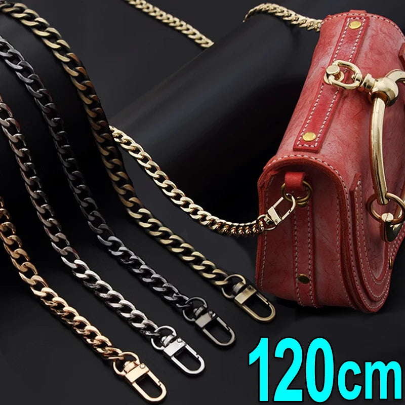 120CM High Quality Bag Chain Strap Handle Shoulder Crossbody Handbag Bag Metal Replacement Chains Diy Bag Parts Accessories
