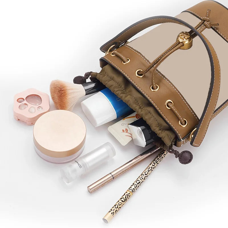 TINBERON Bag Organizer Insert Nylon Make Up Cosmetic Bag Fits For Luxury Bucket Bag Liner Handbag Travel Insert Bag Makeup Bags
