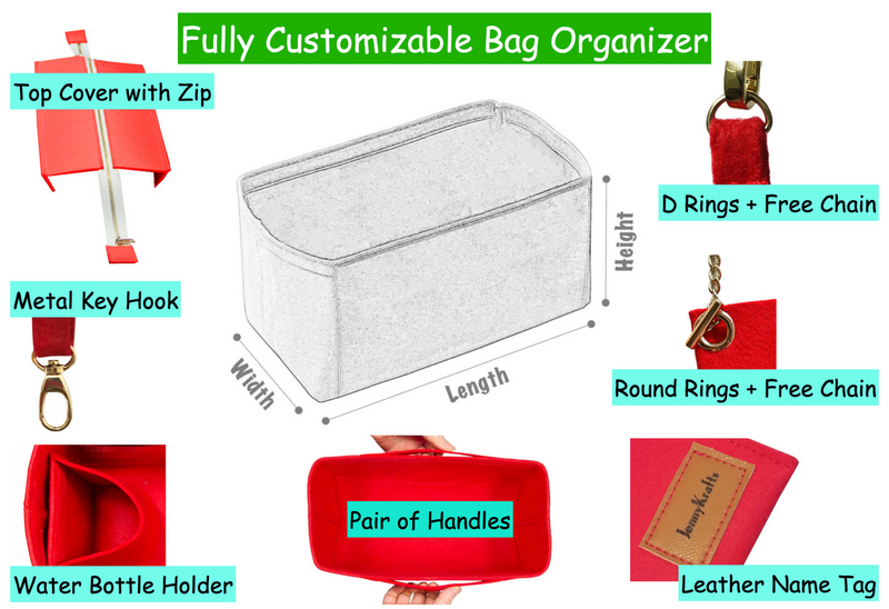 JennyKrafts customized bag organizer top up items