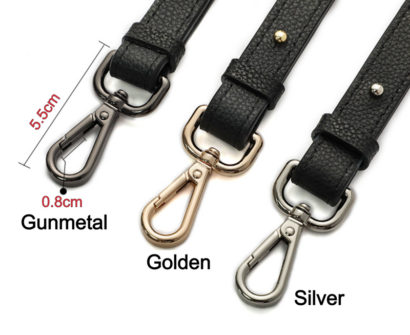 Pebble Leather Bag Strap 18 colors, 3.6cm Width with Gold, Silver, Gunmetal Hardware Length Adjustable 106 to 110cm