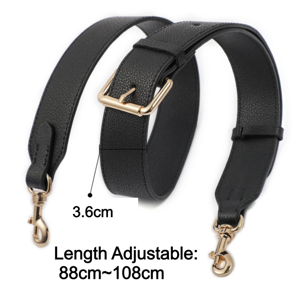   ハンドバッグ ショルダー紐付 Genuine Pebbled Leather Adjustable Bag Strap Length 90 to 110cm