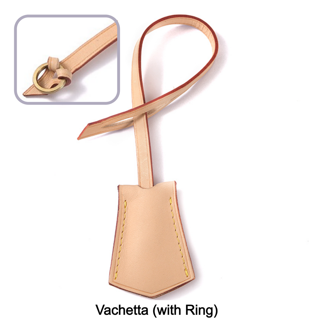 Genuine Leather Key Bell Clochette Vachetta, Patina, Black, Coffee, Pu