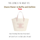 Organizer for [Classic Panier in Raffia and Calfskin Teen, Celine] Bag Insert (Nylon, Zip Cover with Handle)