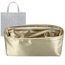 Organizer for [Field Tote 22, Coach] Tote Purse Bag Insert Organiser Liner Shaper (Silk, Long Zip and Open Compartment)