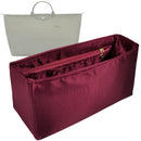 Organizer for [Le Pliage Green XL Travel bag, Longchamp] Tote Purse Bag Insert Organiser Liner Shaper (Silk, Long Zip and Open Compartment)