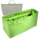 Organizer for [Le Pliage Green L Travel Bag, Longchamp] Tote Purse Bag Insert Organiser Liner Shaper (Silk, Long Zip and Open Compartment)