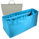Organizer for [Le Pliage Green M Travel Bag, Longchamp] Tote Purse Bag Insert Organiser Liner Shaper (Silk, Long Zip and Open Compartment)