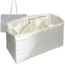 Organizer for [Large Duty Free Tote, Balenciaga] Tote Purse Bag Insert Organiser Liner Shaper (Silk, Long Zip and Open Compartment)