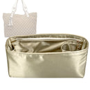 Organizer for [ICON BIT GG MEDIUM TOTE, Gucci] Tote Purse Bag Insert Organiser Liner Shaper (Silk, Long Zip and Open Compartment)