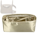 Organizer for [Lindy Mini, Hermes] Tote Purse Bag Insert Organiser Liner Shaper (Silk, Long Zip and Open Compartment)