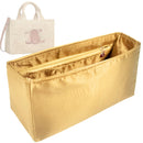 Organizer for [SMALL CABAS THAIS IN Raffia and calfskin, Celine] Tote Purse Bag Insert Organiser Liner Shaper (Silk, Long Zip and Open Compartment)