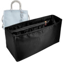 Organizer for [Rogue 30, Coach] Tote Purse Bag Insert Organiser Liner Shaper (Silk, Long Zip and Open Compartment)