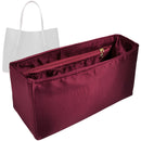 Organizer for [Cabarock Small Tote, Christian Louboutin] Tote Purse Bag Insert Organiser Liner Shaper (Silk, Long Zip and Open Compartment)