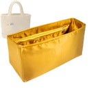 Organizer for [Crochet tote bag, Prada] Tote Purse Bag Insert Organiser Liner Shaper (Silk, Long Zip and Open Compartment)