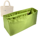 Organizer for [Medium Crochet tote bag, Prada] Tote Purse Bag Insert Organiser Liner Shaper (Silk, Long Zip and Open Compartment)