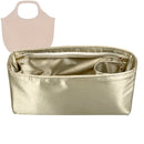 Organizer for [Small Libby Tote in Arosa Calf, Peter Nitz] Tote Purse Bag Insert Organiser Liner Shaper (Silk, Long Zip and Open Compartment)