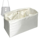 Organizer for [Medium Shark Lock bucket bag in Box leather, Givenchy] Tote Purse Bag Insert Organiser Liner Shaper (Silk, Long Zip and Open Compartment)