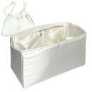 Organizer for [25 Medium Handbag, Chanel] Tote Purse Bag Insert Organiser Liner Shaper (Silk, Long Zip and Open Compartment)