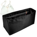 Organizer for [25 Large Handbag, Chanel] Tote Purse Bag Insert Organiser Liner Shaper (Silk, Long Zip and Open Compartment)