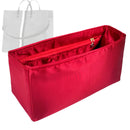 Organizer for [Simple Tote, Clare V.] Tote Purse Bag Insert Organiser Liner Shaper (Silk, Long Zip and Open Compartment)