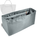 Organizer for [Small Big Bag with long strap, Celine] Tote Purse Bag Insert Organiser Liner Shaper (Silk, Long Zip and Open Compartment)