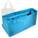 Organizer for [System Tote 16-inch, Cuyana] Tote Purse Bag Insert Organiser Liner Shaper (Silk, Long Zip and Open Compartment)