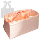 Organizer for [Jelly Tote Bag, Case Mate] Tote Purse Bag Insert Organiser Liner Shaper (Silk, Long Zip and Open Compartment)