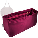 Organizer for [Folded tote bag Large, Ferragamo] Tote Purse Bag Insert Organiser Liner Shaper (Silk, Long Zip and Open Compartment)