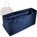 Organizer for [Folded tote bag Medium, Ferragamo] Tote Purse Bag Insert Organiser Liner Shaper (Silk, Long Zip and Open Compartment)