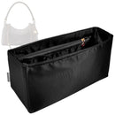 Organizer for [Express MM, LV] Tote Purse Bag Insert Organiser Liner Shaper (Silk, Long Zip and Open Compartment)