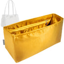 Organizer for [Small Promenade Shopping Bag, Dior] Tote Purse Bag Insert Organiser Liner Shaper (Silk, Long Zip and Open Compartment)