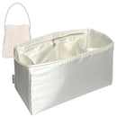 Organizer for [Belted leather bucket bag, Toteme] Tote Purse Bag Insert Organiser Liner Shaper (Silk, Long Zip and Open Compartment)