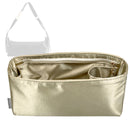 Organizer for [Small D-Journey, Dior] Tote Purse Bag Insert Organiser Liner Shaper (Silk, Long Zip and Open Compartment)