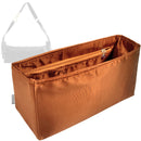 Organizer for [Medium D-Journey, Dior] Tote Purse Bag Insert Organiser Liner Shaper (Silk, Long Zip and Open Compartment)