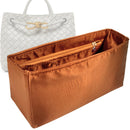 Organizer for [Medium Andiamo, Bottega Veneta] Tote Purse Bag Insert Liner Shaper (Silk, Full-width Zip and Open Pocket)