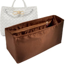 Organizer for [Backpack Andiamo, Bottega Veneta] Tote Purse Bag Insert Liner Shaper (Silk, Full-width Zip and Open Pocket)