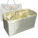 Organizer for [East West Andiamo, Bottega Veneta] Tote Purse Bag Insert Liner Shaper (Silk, Full-width Zip and Open Pocket)