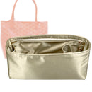 Organizer for [Anjou Mini, Goyard] Tote Purse Bag Insert Liner Shaper (Silk, Full-width Zip and Open Pocket)