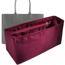 Organizer for [Mini Arco Tote, Bottega Veneta] Tote Purse Bag Insert Liner Shaper (Silk, Full-width Zip and Open Pocket)
