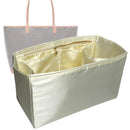 Organizer for [Artois MM (Medium), Goyard] Tote Purse Bag Insert Liner Shaper (Silk, Full-width Zip and Open Pocket)