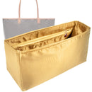 Organizer for [Artois PM (Small), Goyard] Tote Purse Bag Insert Liner Shaper (Silk, Full-width Zip and Open Pocket)