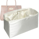 Organizer for [Soft Bayswater, Mulberry] Tote Purse Bag Insert Liner Shaper (Silk, Full-width Zip and Open Pocket)