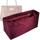 Organizer for [Micro Zipped Bayswater, Mulberry] Tote Purse Bag Insert Liner Shaper (Silk, Full-width Zip and Open Pocket)