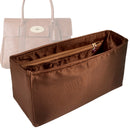 Organizer for [Mini Zipped Bayswater, Mulberry] Tote Purse Bag Insert Liner Shaper (Silk, Full-width Zip and Open Pocket)