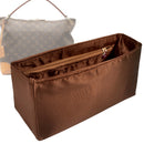 Organizer for [Berri PM (Small), LV] Tote Purse Bag Insert Liner Shaper (Silk, Full-width Zip and Open Pocket)