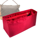 Organizer for [Berri MM (Medium), LV] Tote Purse Bag Insert Liner Shaper (Silk, Full-width Zip and Open Pocket)